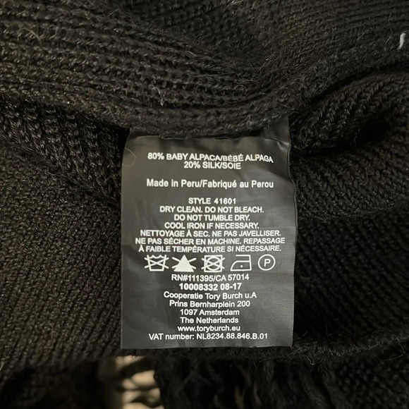 TORY BURCH NWOT Alpaca Wool and Silk Crew Neck Sweater Tassel, Size M - Picture 9 of 10